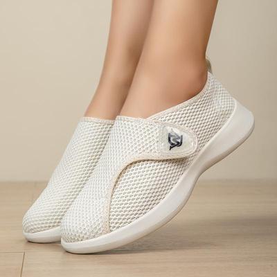 Damen Senile Orthopädie Weite Füße Geschwollene Schuhe Hallux valgus Verstellbarer Weicher Bequemer Schuh Laufschuhe Große Größe 42