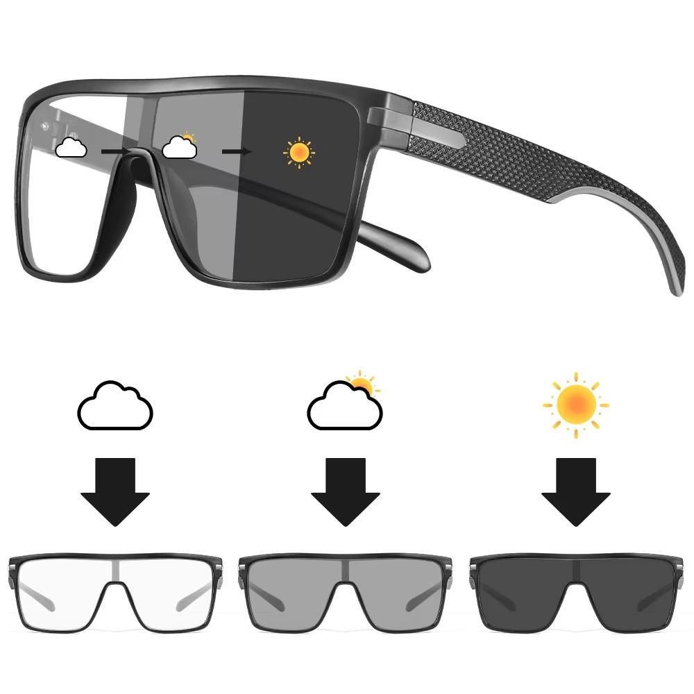 Men Photochromic Sunglasses Women Oversized Sun Glasses Male Night Vision Driving Goggles Uv400