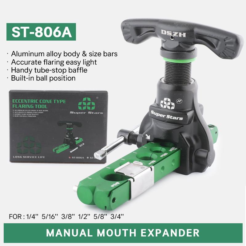 DSZH ST-R806FT 806A Copper Pipe Expander Set Air Conditioner Metric Reamer Flare Tool Pipe Flaring Tool Set  Tube Expander Tools ST-806A