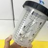 Kit Tazza Vernice per Aerografo Liner Monouso Design Antigoccia Misurino Tazza Miscelazione Vernice 165/400/600ml