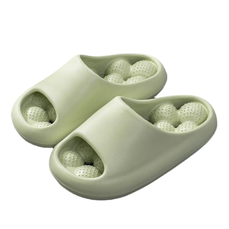 Women's Casual Slippers 2024 Summer New Thick Soled Bathroom Lovers Anti-Slip Massage Shoes Indoor Outdoor Breathable Sandals