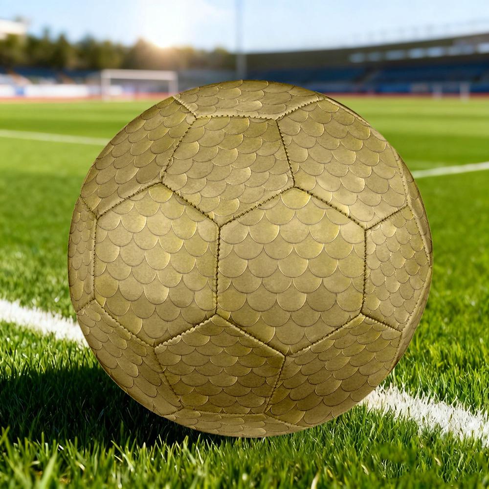 1pc Golden Scales Size 5 Soccer Ball Professional Match Training Football Indoor &Outdoor Sports Ball Lightweight Durable C6589