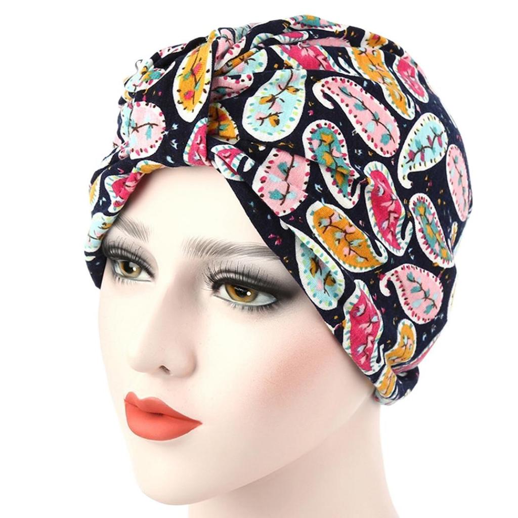 Cute Women Stretch Turban Hat Cancer Chemo