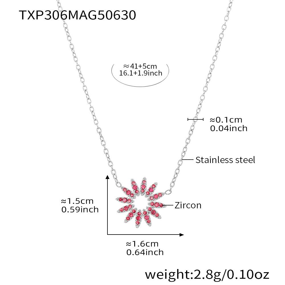Qiong Yao Sunflower Zircon Sparkle Jewelry Set: Bracelet, Necklace & Ring - High-End Unique Design, Colorfast.