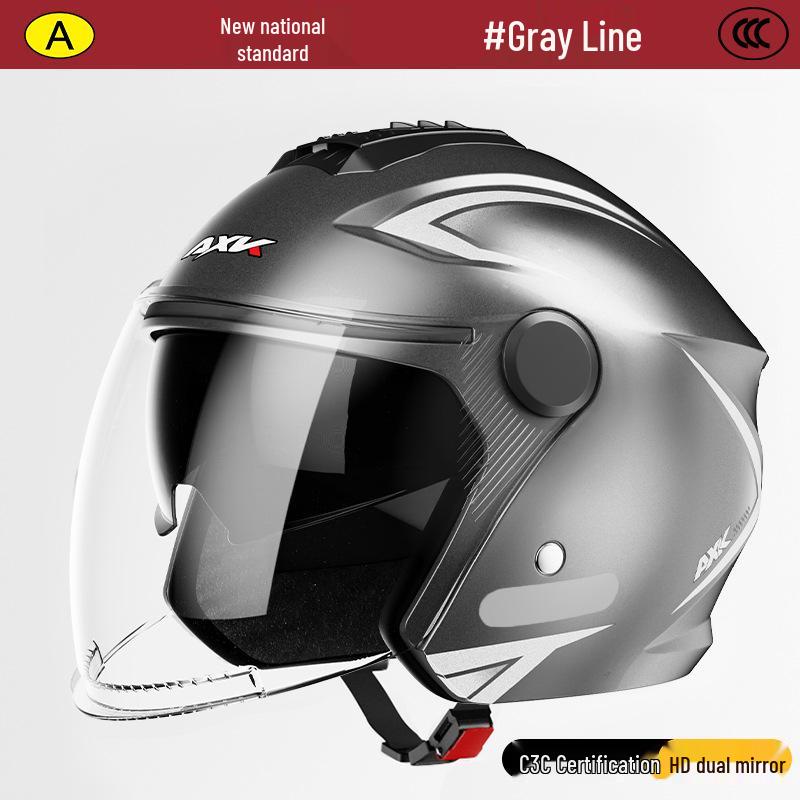 A1 Electric Motorcycle Helmet - Universal Four-Season Men & Women Half Helmet