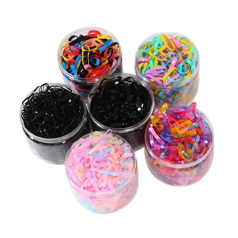 Children's Extra Thick Black Elastic Hair Ties - No Damage, High Elasticity