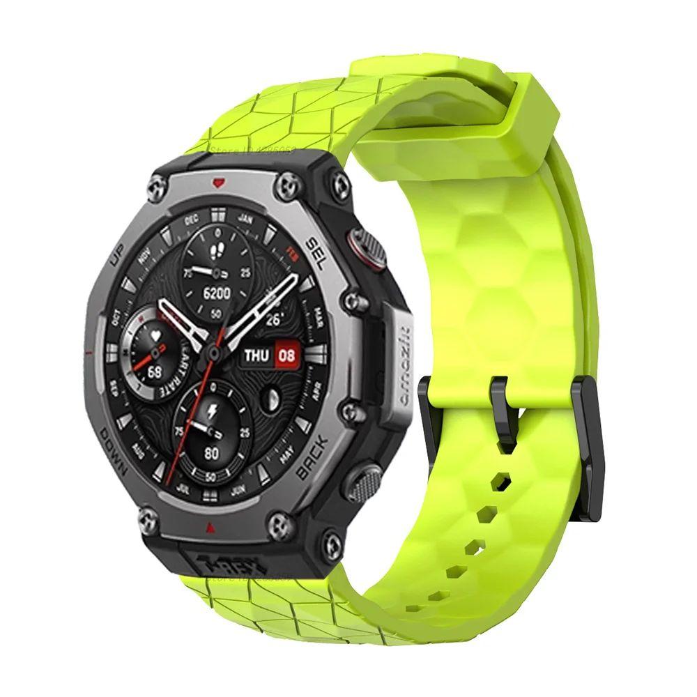 Szilikon szíj Amazfit T-Rex 3 okosórához Sport csere csuklópánt Amazfit T rex 3-hoz Futball mintás karkötő Correa