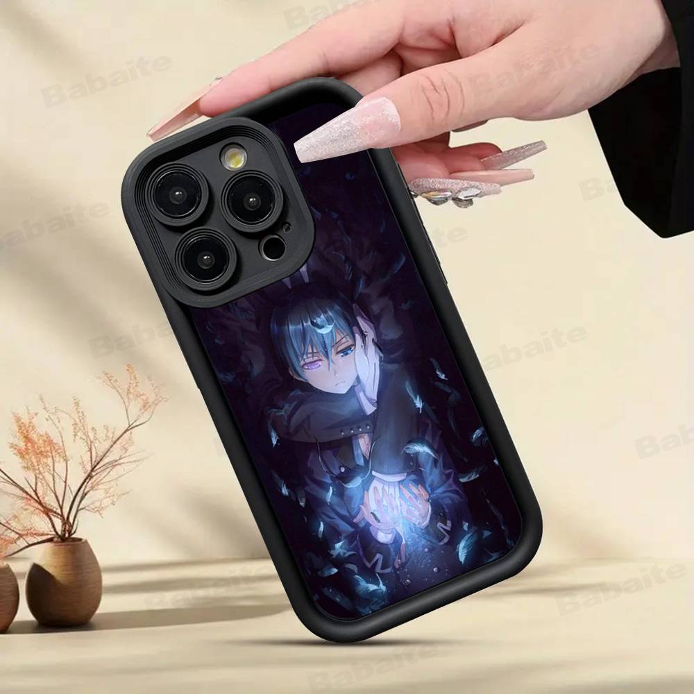 Anime Black Butler Phone Case for iPhone 17 16 15 14 13 12 11 Pro Max Plus Silicone Shockproof Case