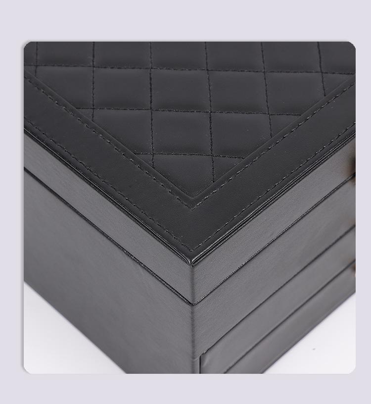 Mehrschichtige Schmuckschatulle für Ringe, Ohrringe, Halsketten, Armbänder und Haarschmuck