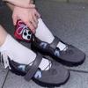 Fashion Mixed Color Hook&loop Ballet Bumps Shallow Round Toe Thick Soled Mary Jane Shoes Concise Summer Comfortable Women Sneakers