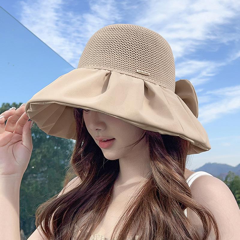 

Dayan sun protection hat women s summer outdoor UV protection beach visor hat linen hollowed out heat dissipation cool hat tide average size (mesh fisherman)