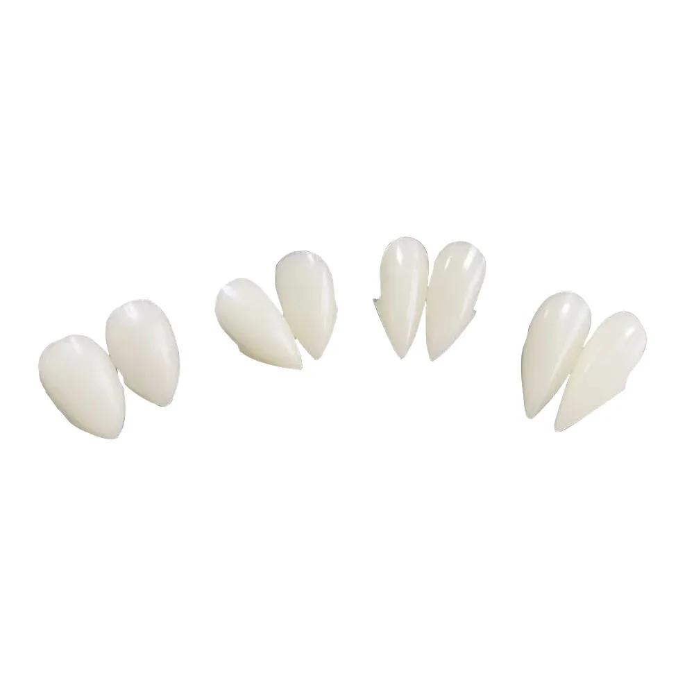Halloween Decoration Vampire Teeth,1.3-1.9cm Fangs Dentures,False Fangs With Denture Adhesive,Halloween Cosplay Costume Props