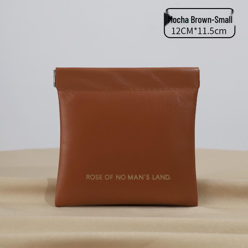 Compact PU Pouch: Spring Clip Closure for Earphones, Data Cables, Coins, or Lipstick Storage