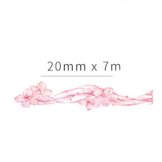 Beautiful Wash Tape Flower Plant Japanese Masking Adhesive Tape Decors Scrap Booking Sticker Label
