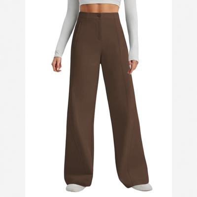 Women's Wide Leg Dress Pants Stretch High Waisted Work Pants Business Casual Slacks With Pockets