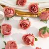 Artificial Flowers Silk Roses Head Home Wedding Dress Decor Festival Party DIY Display Boxes Craft Headdress Hotsale Accessories