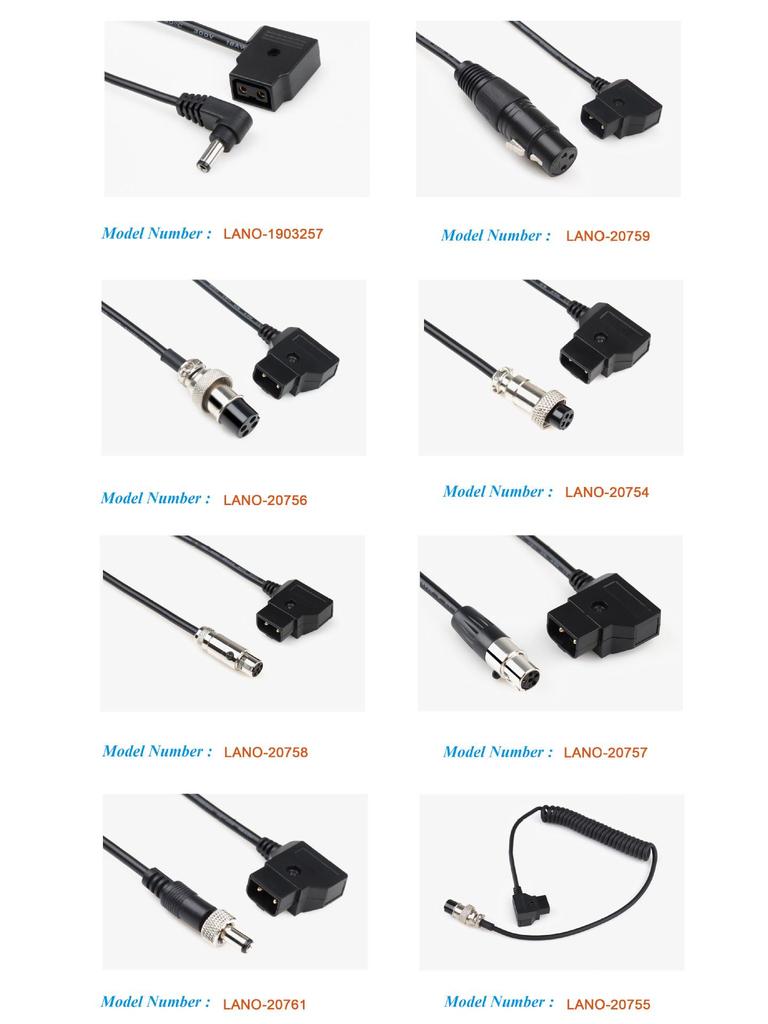 Dostępny Kabel złącza kamery D-TAP Męski na Weipu A-SF6-C10-S02 2-Pinowy Żeński