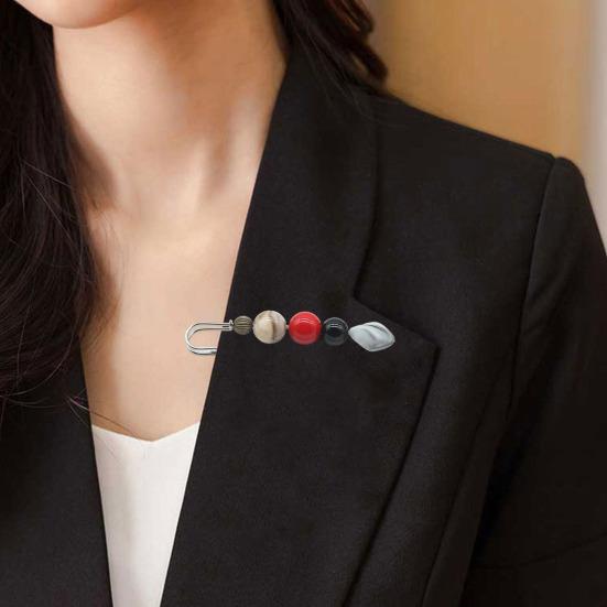 Alloy Brooch Pin Wear-Resistant Anti-Rust Elegant Imitation Stone Design Lapel Pin Sweaters Dresses Hats Bags Badge Clothes Accessories