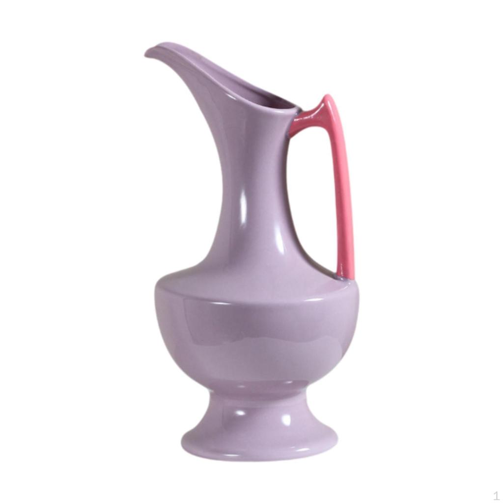 Flower Vase Decorative Table with Handles and Spouts Porcelain Water Pitcher Desktop