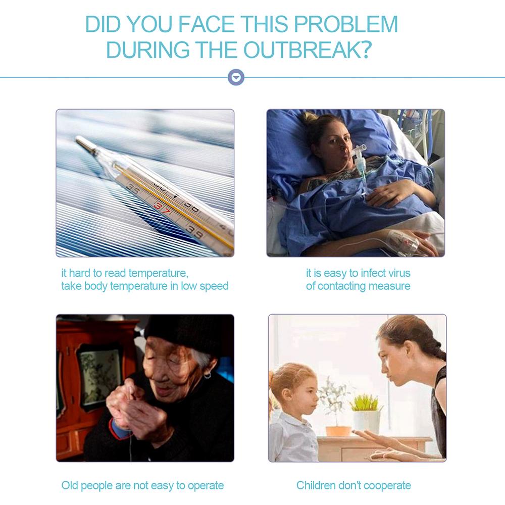 Digitales Infrarot-Stirnthermometer, berührungsloses Temperaturmessgerät für Babys und Erwachsene