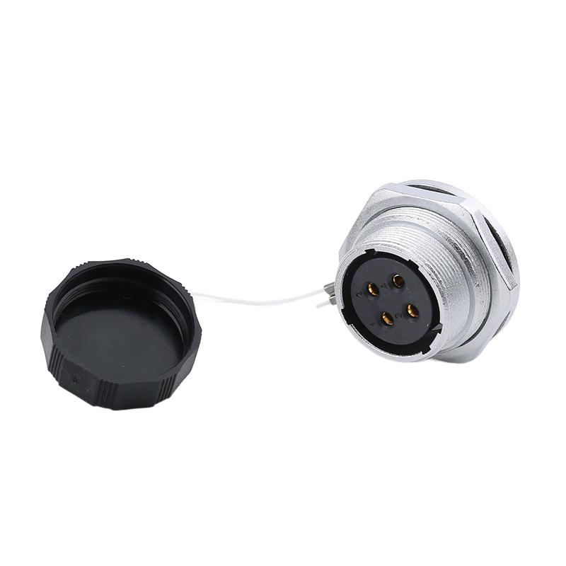 WEIPU WS24 TQ/ZMQ 2 3 4 9 10 12 19 Pin Electrical  Wire Soldering Charger Aviation M24 Connector Metal Power Adapter IP65