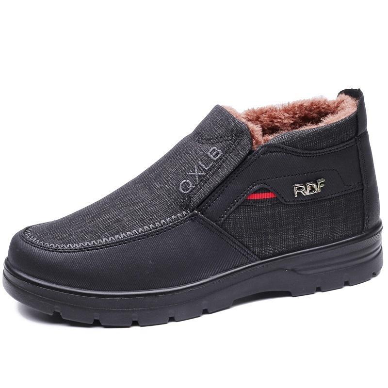 Men's Fashion Winter Keep Warm Comfortable Non-slip Soft Sole Large Code Snow Boots Cotton-Padded Shoes
