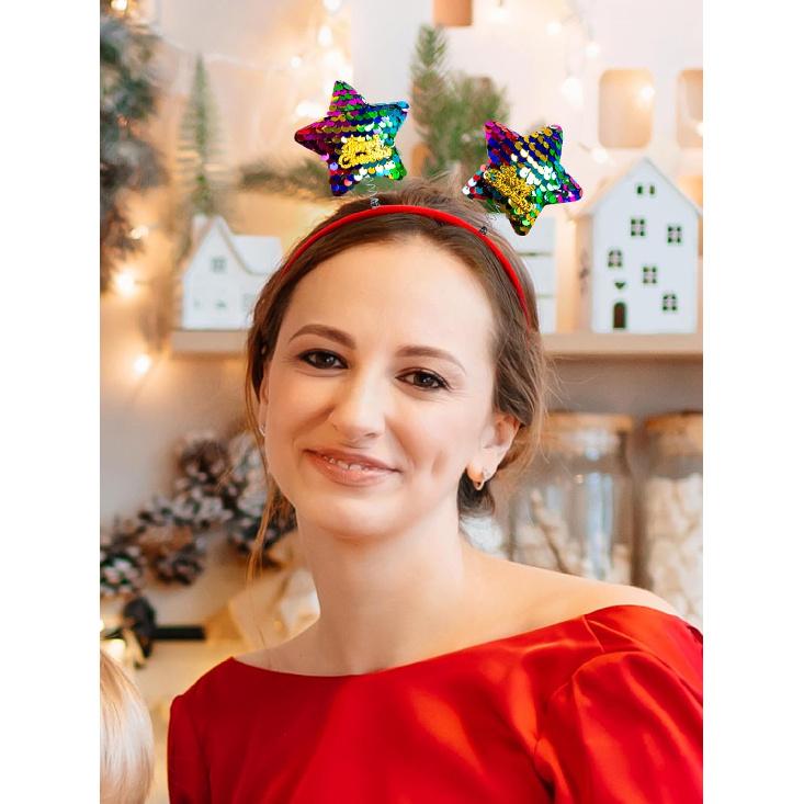 Christmas Headbands and Costume Headwear, Xmas Santa Christmas Accessories Decorations Party Favors for Women