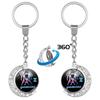 Twelve Constellations Rotating Metal Keychain Pendant