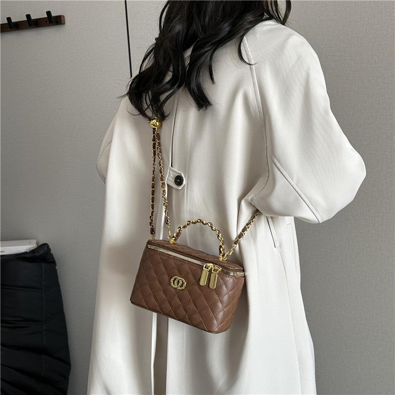 Plaid Women's Chain Bag - Autumn Design, High-End, Large Capacity Crossbody & Handbag