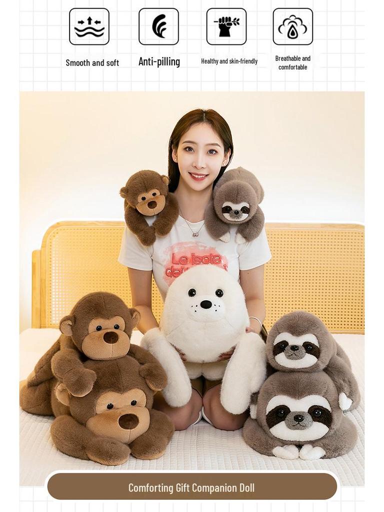 Soft Sloth Plush Toy Pillow - Sleep Companion & Gift