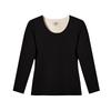 Ropa interior térmica para mujer, ropa de otoño sin costuras para mujer con una base gruesa de cachemira, lana individual de otoño e invierno otoño