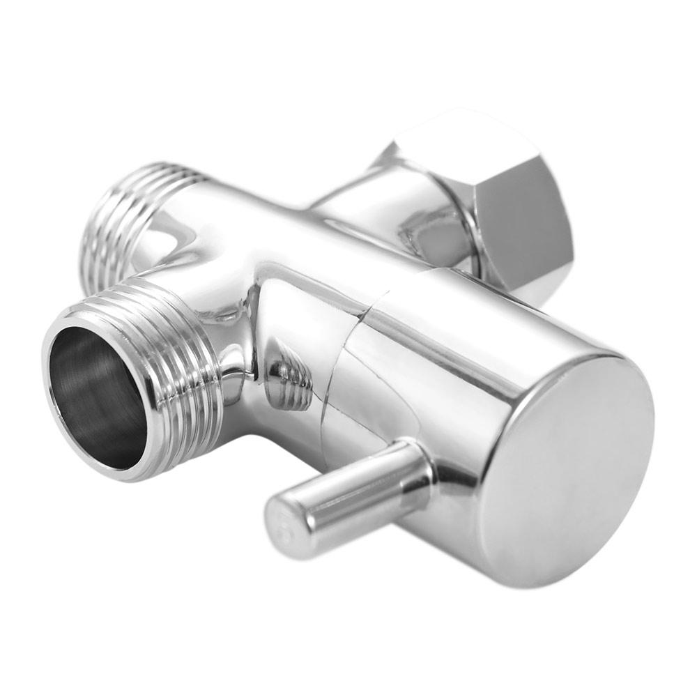 Three Function 3 Way Shower Head Diverter Valve G1/2 Shower Tap Connector  Bathroom