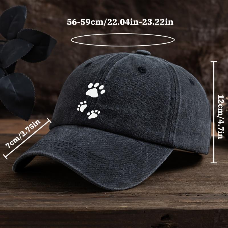 Fun Dog Paw Print Baseball Hat Unisex Outdoor Fashion Versatile Peaked Hat Trend
