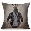 Nordic Art Posters Style Decoration Cushion Cover Lion Rabbit Zebra Deer Funky Animal Funny Oil Painting Sofa Throw Pillow Cases