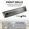 Matt Black Front Bumper Grill Grille Fit Ford Ranger T6 2012-2014 W/ LED Light