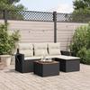 VidaXL Garden Lounge Set with Cushions 5 Pcs, Patio Sofas, Patio Furniture Set, Outdoor Furniture, Black 3224530