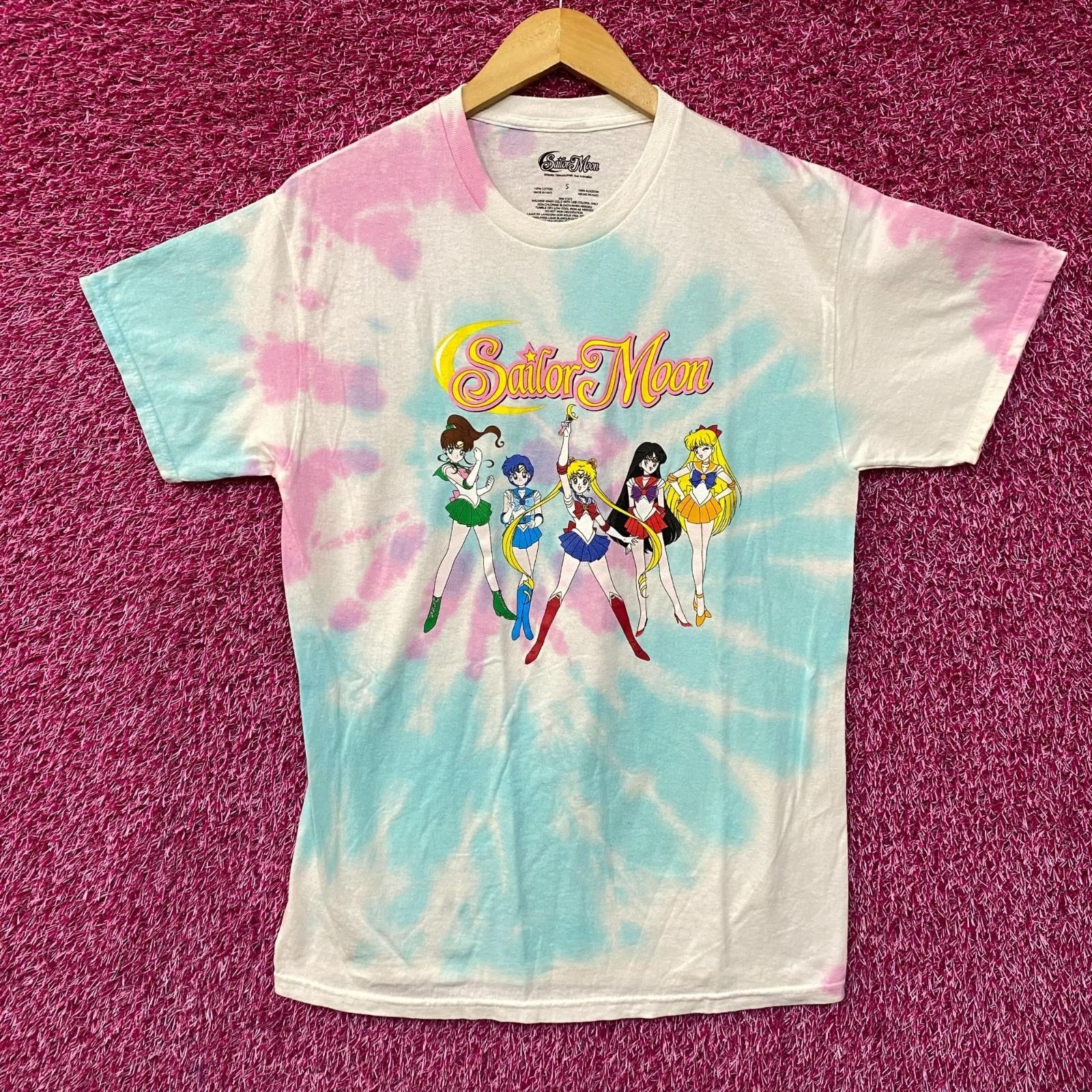Sailor Moon Sailor Scouts Anime Series 100% Cotton T-shirt Mens Tees Top Tie Dye S