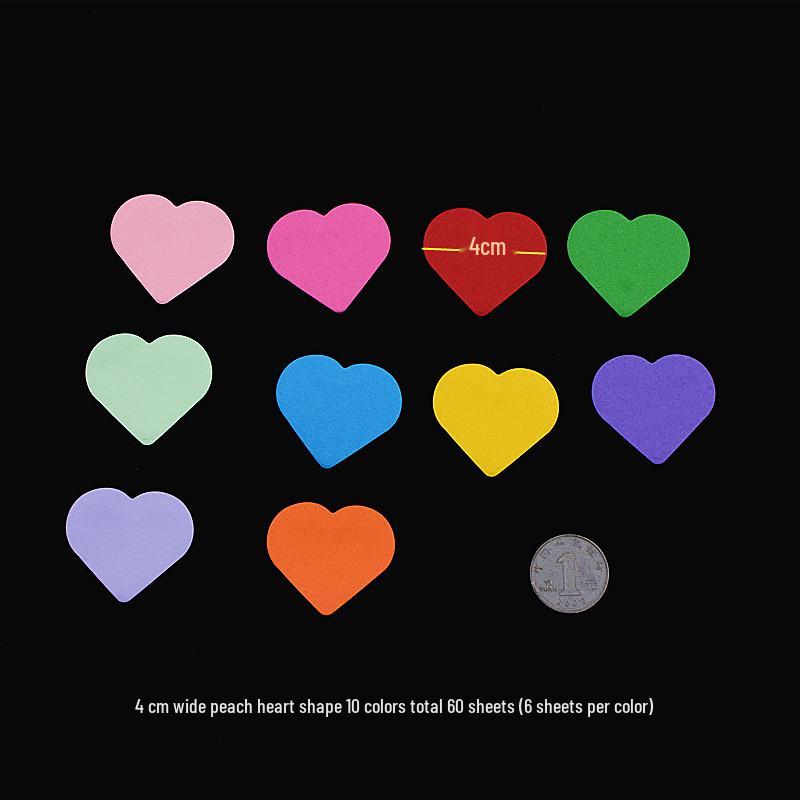 Carton colorat gros: Forme de Inimă, Stea, Floare de Prun și Rotunde pentru Origami și Meșteșuguri pentru Copii