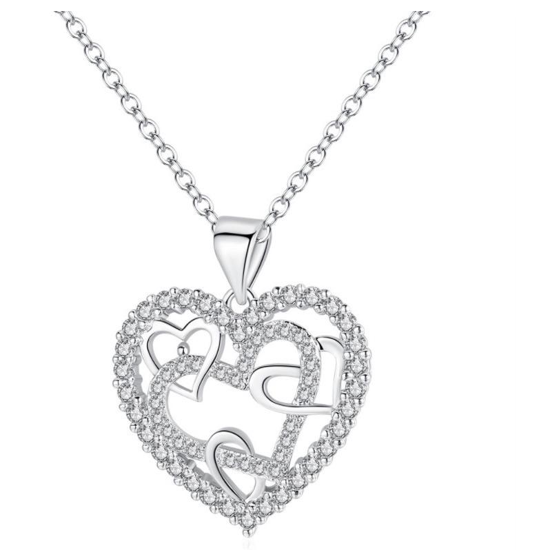 Festive Heartbeat Necklace: Creative Heart Pendant with Micro-set Japanese & Korean Design