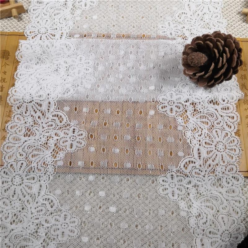 Width 23cm Tricot Warp Knitted Lace Trim Fabric for Lace Blouse Women Underwear