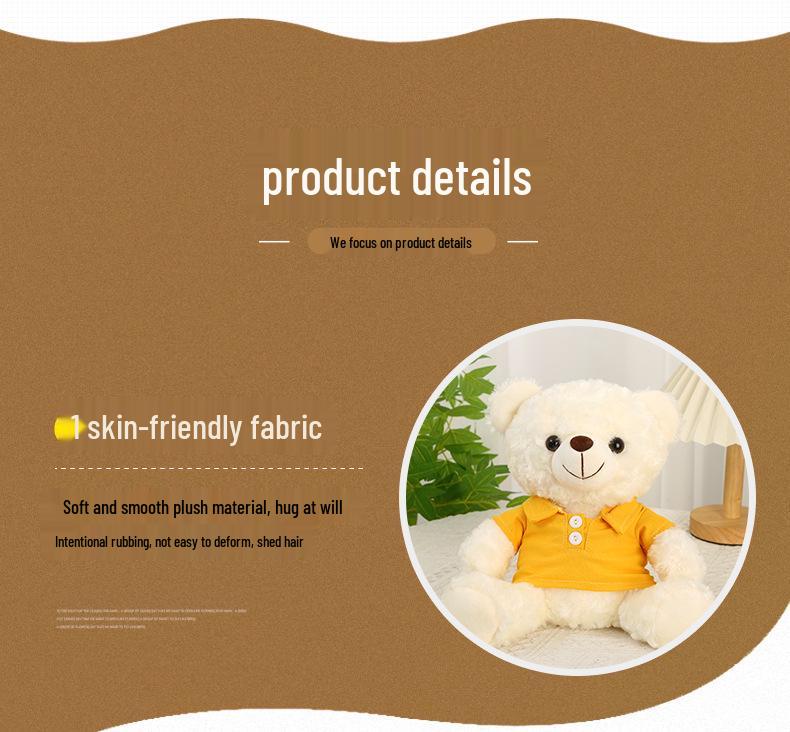 Graduation Commemorative Teddy Bear Plush with School Emblem Logo