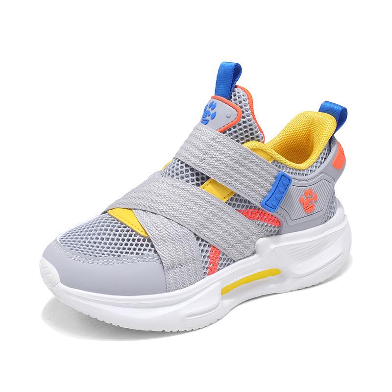 Children's casual sports shoes 2025 boys' individual breathable white shoes medium older children's and girls' running shoes