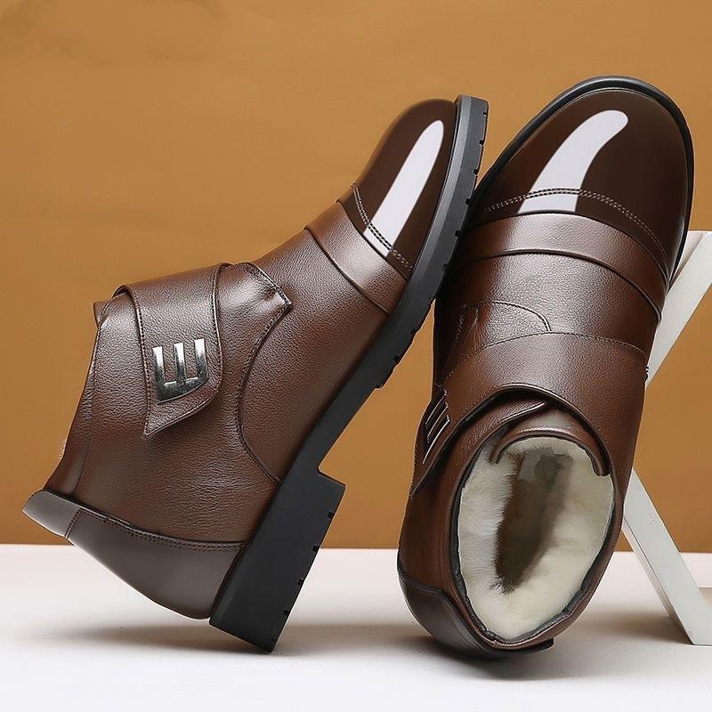 

velvet cotton shoes winter British style casual sports shoes warm thickened outdoor snow shoes 44 коричневий