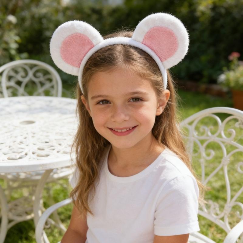 Soft Fabric Mouse Ears Headband For Kids Role Play Costume Accessories Halloween Mouse Costume Headwear
