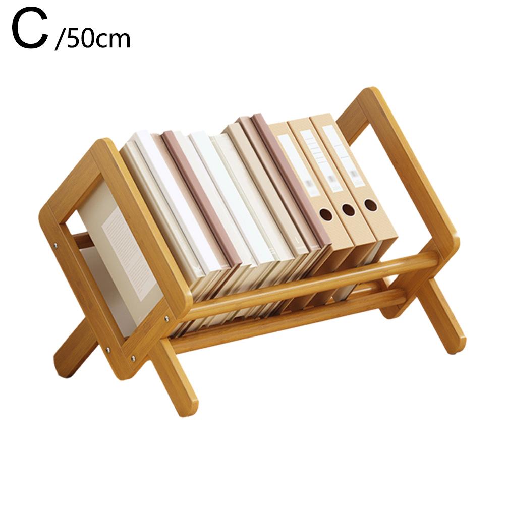 Solid Wood Small Bookshelf 33-50cm Simple Office Desktop Bedside Storage Rack for Children's Room