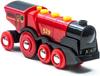 BRIO Battery-Powered Red Powerful Locomotive - Wooden Train Set - Ravensburger - Ages 3 and Up - 33592