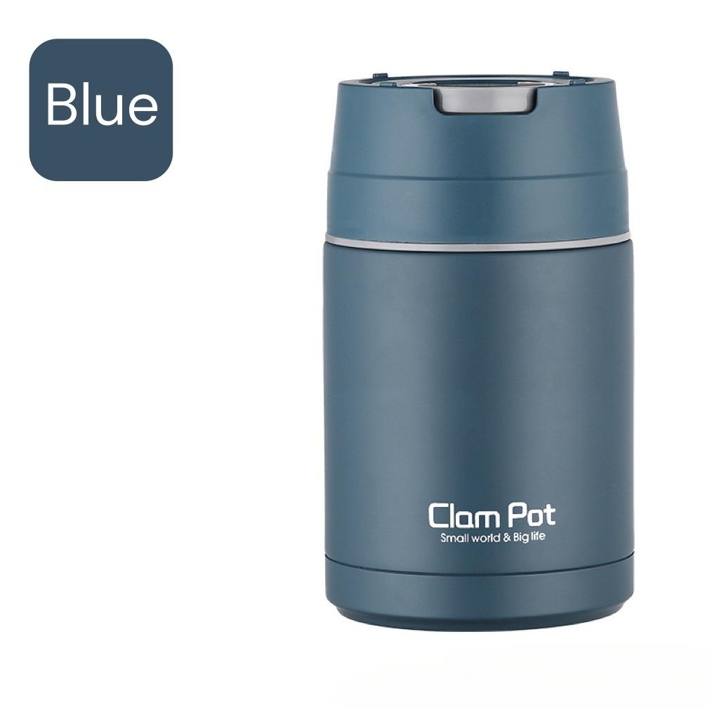 Нержавеющий Термоизолированный Ланч-бокс Бенто, термос для горячей еды, Контейнеры для хранения, Ланч-бокс для упакованного обеда, холодильники 1000ml синий