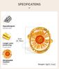 Stainless Steel Rings for Women Dried Flower Resin Jewelry Dainty Geometric Open Adjustable Vintage Floral Rings Waterproof