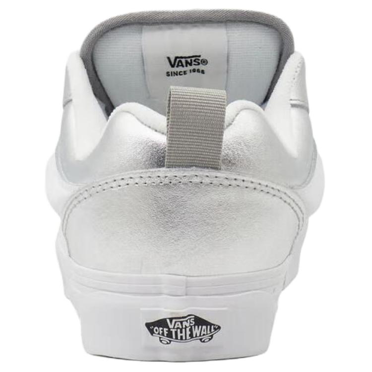 Vans Unisex Old Skool Low-Top Canvas Skate Casual Sneakers Silver Grey VN000E9XSLV