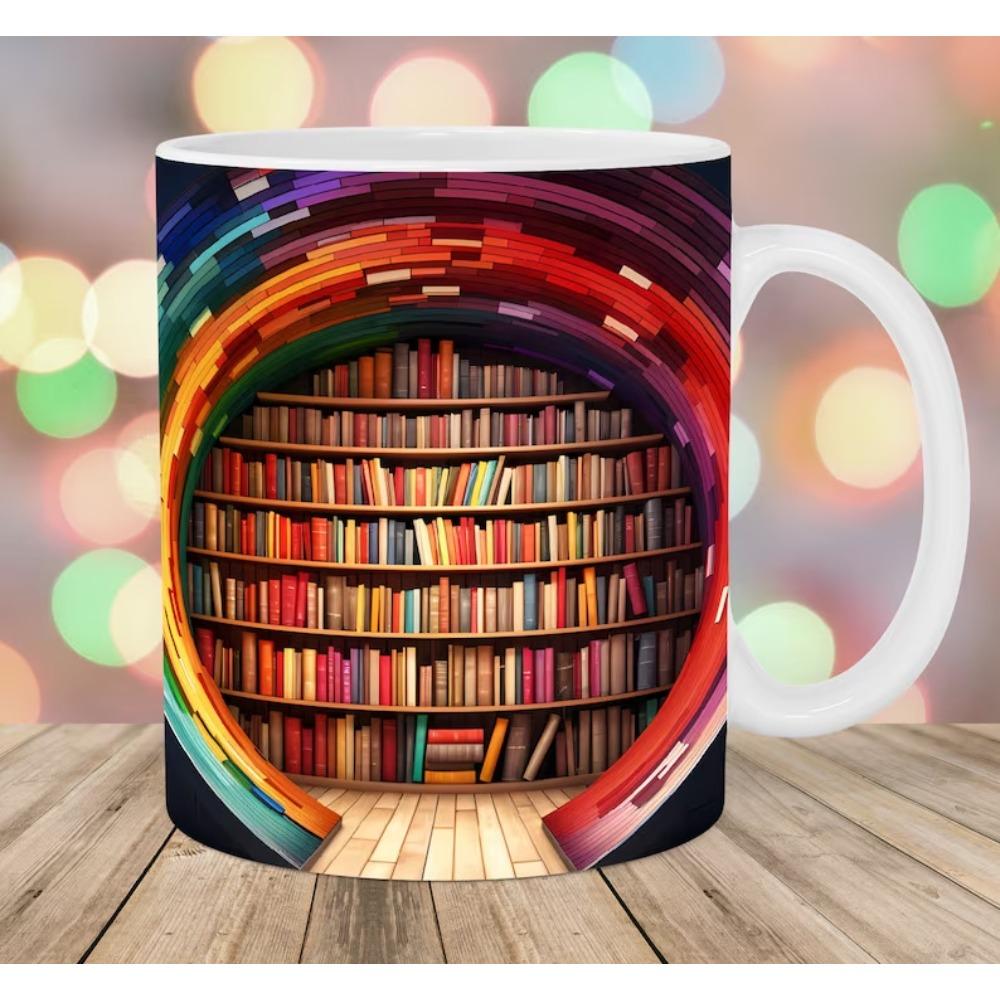 Bibliothek Keramik Kaffeetasse neues Bücherregal Buch Fan Teetasse